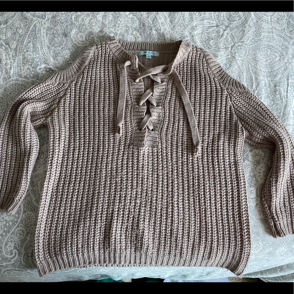 Cold shoulder sweater